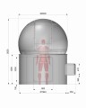 Wymiary kopuły na wieży 120cm