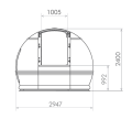 3M dome dimentions